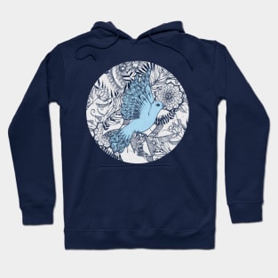 Flight of Fancy - navy, blue, grey Hoodie